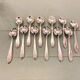 Series of 12 Art Deco table spoons in silver metal