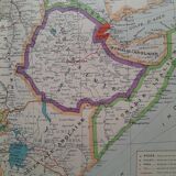 A geographical map from Atlas Quillet year 1925 map: North-East Africa Nile delta