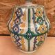 Old Jobbana Butter Jar Morocco Polychrome Earthenware 19th Century Vintage #B084