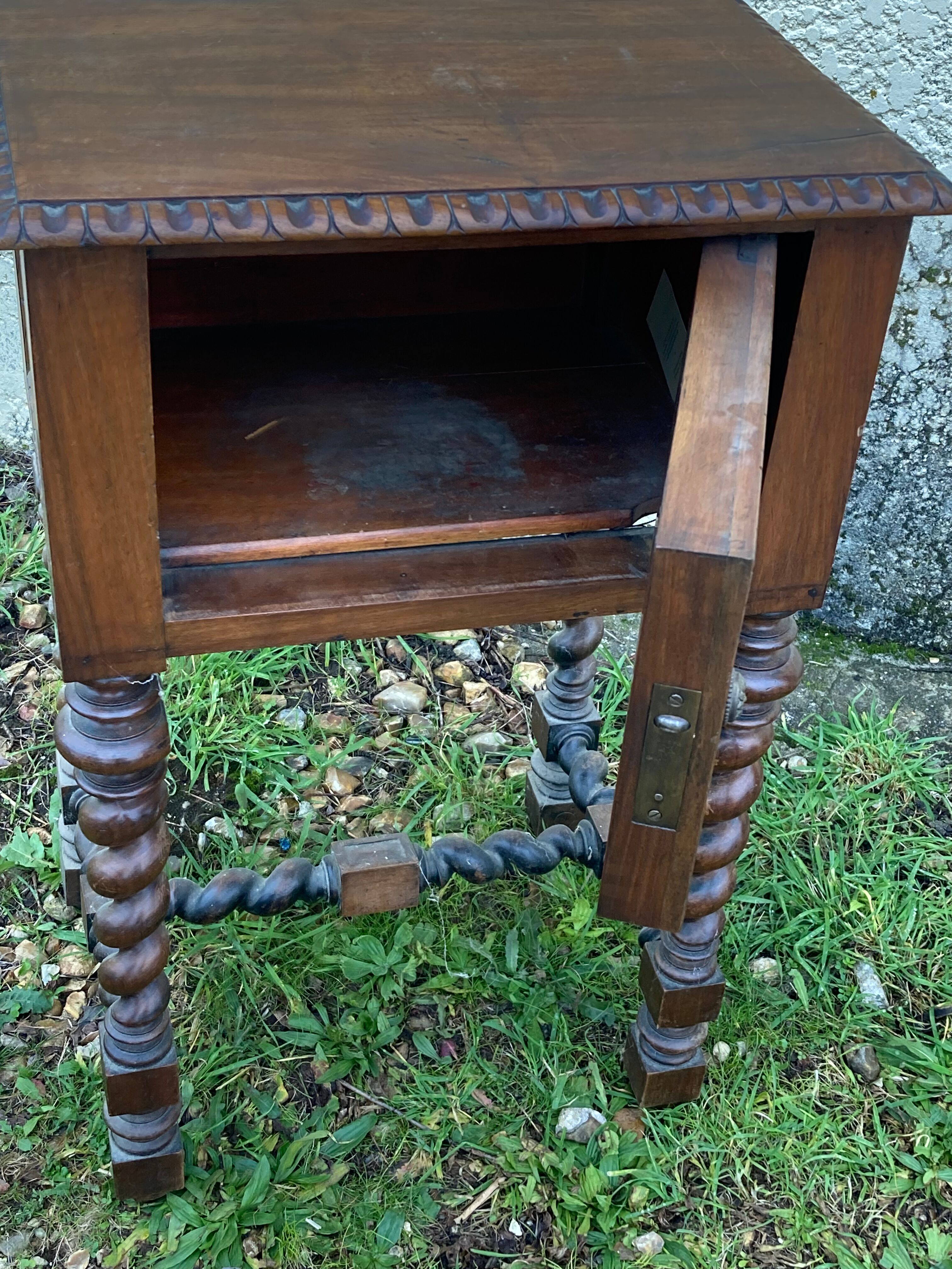 Louis XIII style bedside table