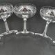 Baccarat Sévigné 5 champagne glasses, engraved crystal, excellent condition, unsigned.