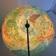 Vintage terrestrial globe 1965 German glass Columbus duo - 34 cm