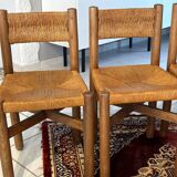 Set of 4 Méribel chairs by Charlotte Perriand 1950