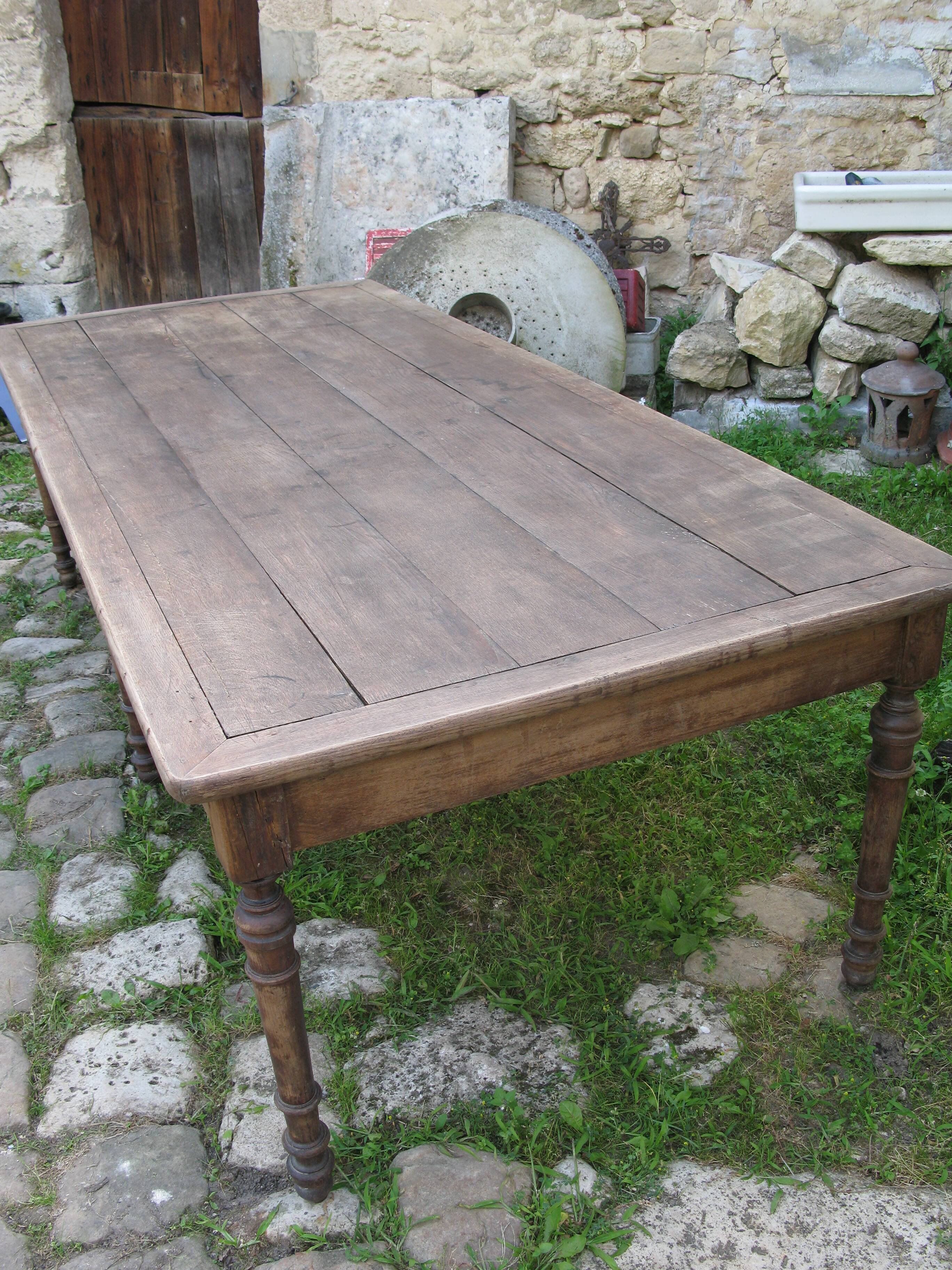 Farmhouse table 6 feet oak