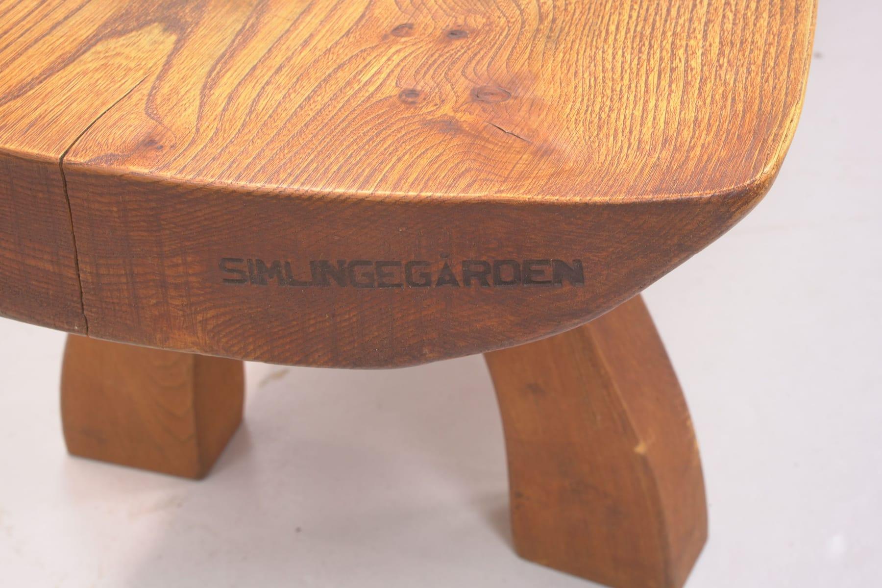 Organic Coffee Table / Bench in Solid Elm by C.A. Beijbom, The Modern Scandinavian
