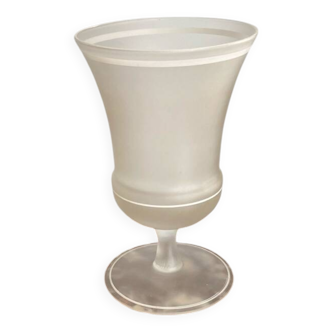 Frosted glass vase