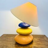 Galet François Châtain Lamp – Blue, Yellow and Orange Design – 60 cm