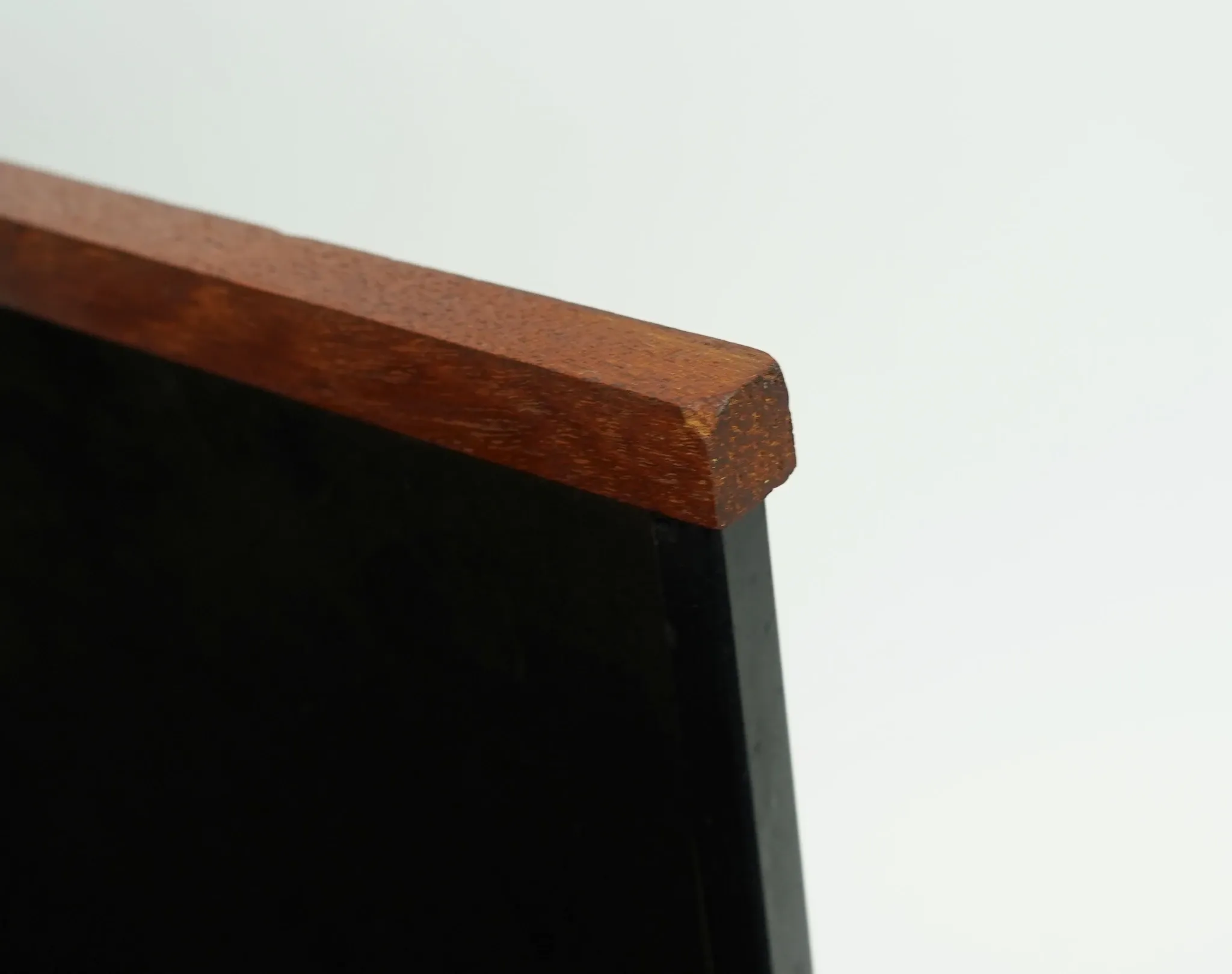 1960s mid century MAGAZINE RACK newspaper holder brown suede metal teakwood