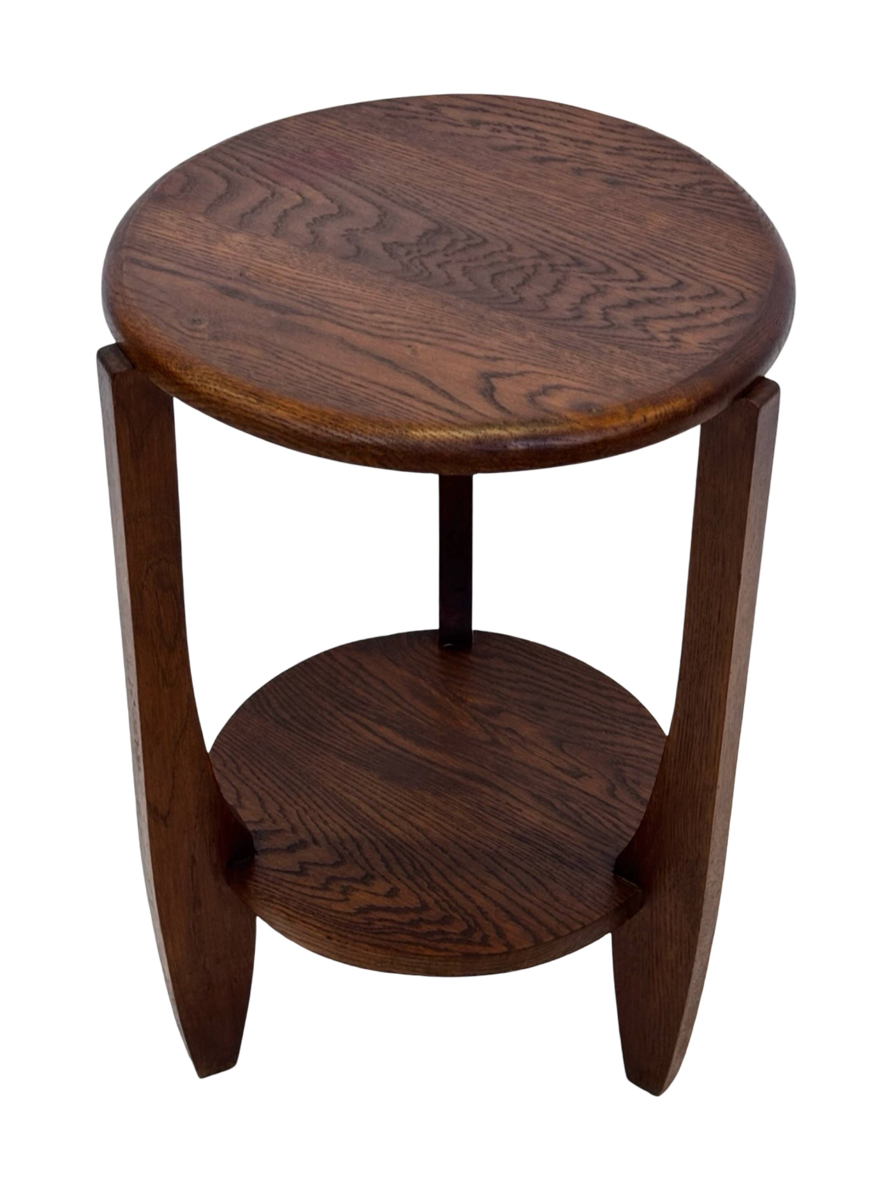 Art Deco Side Table Plant Table Oak 1950s Design