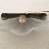 Sconces glass frosted metal golden years 1960-1970