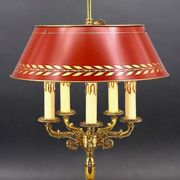 Lampe Bouillotte en Bronze Massif de Style Empire Cinq Lumières * Lucien Ga