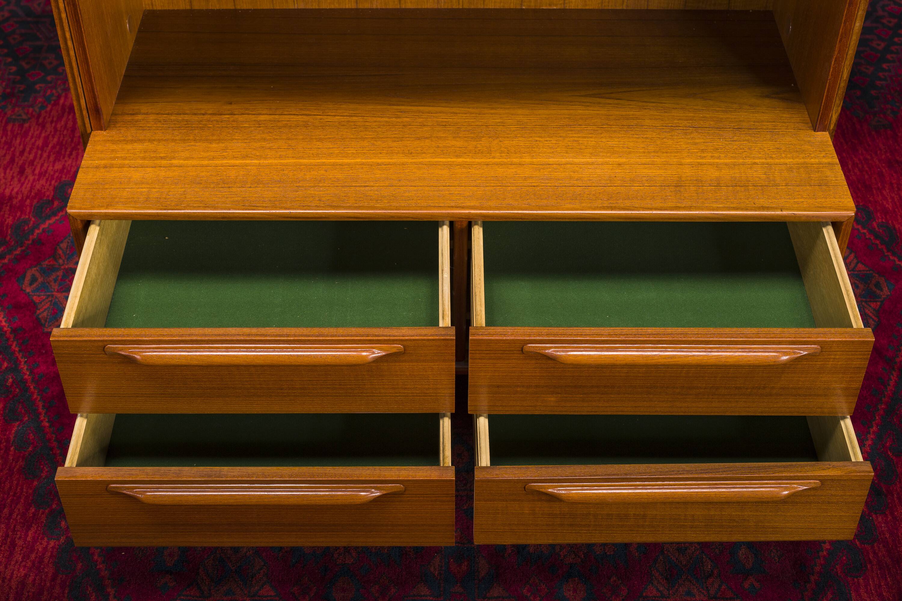 Large Vintage Cabinet in Teak by Heinrich Riestenpatt, 1960