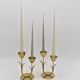Pair of brass flower candlesticks, Gunnar Ander, Sweden 1960