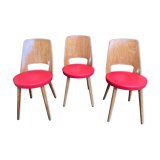Suite of three chairs of baumann bistro "Mondor"