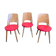 Suite of three chairs of baumann bistro "Mondor"
