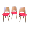 Suite of three chairs of baumann bistro "Mondor"