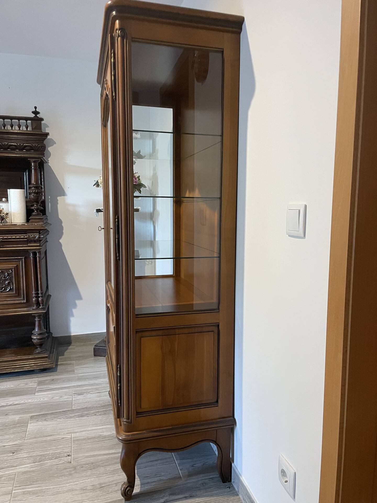 Vitrine de 1 porta / Cristaleira estilo clássico francês