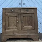 Buffet ancien 2 tiroirs en chêne massif brut esprit campagne chic