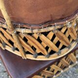 Vintage Mexican Equipale chairs and table