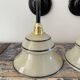 Set of two new electrified Art Deco wall lamps