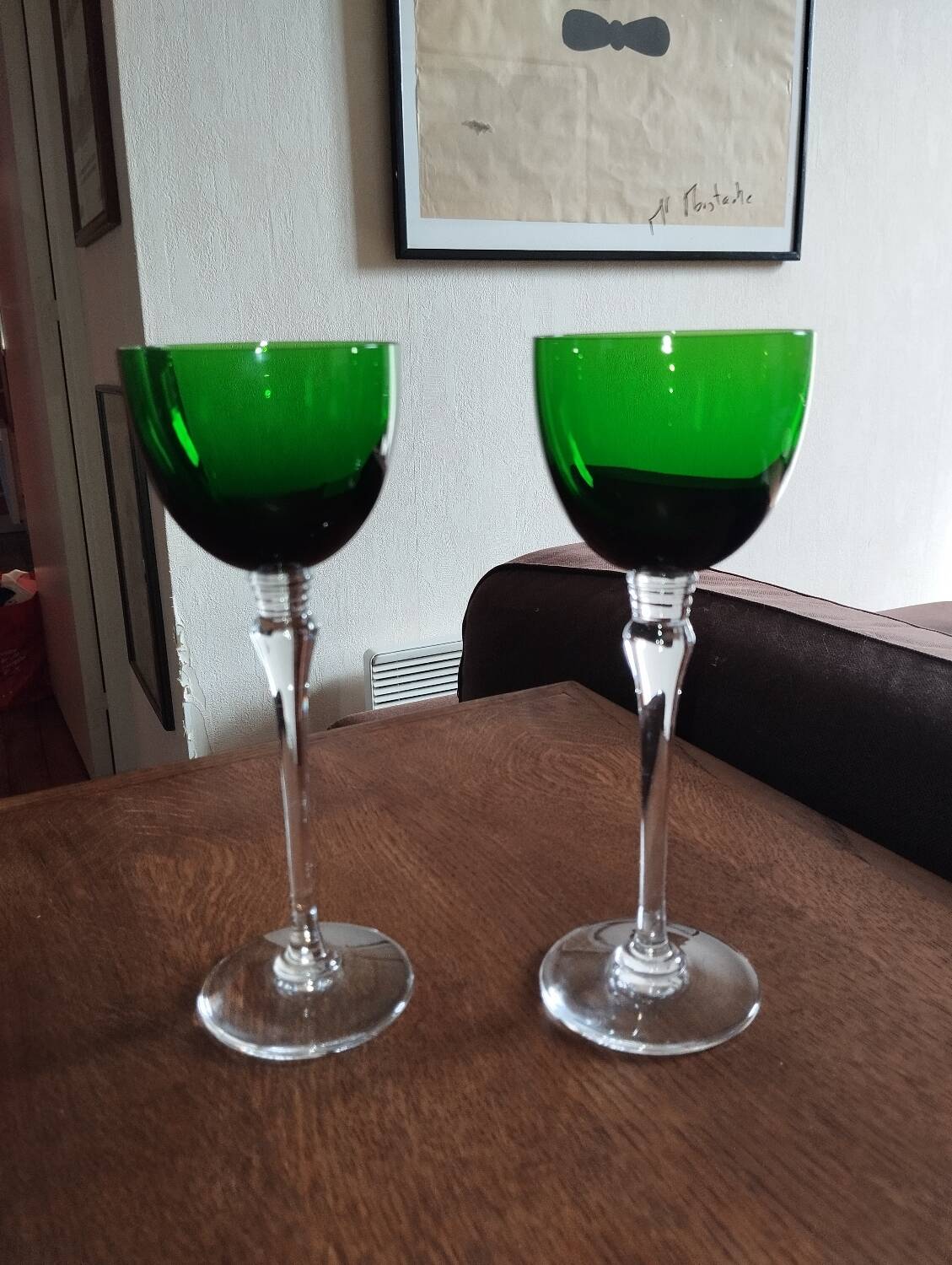 2 Saint Louis crystal roemer glasses