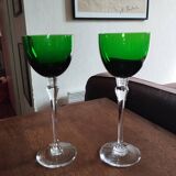 2 Saint Louis crystal roemer glasses