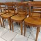 Suite of 8 chairs of Bistrot art deco Fischel 1950s