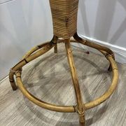 Vintage Italian Bamboo Rattan Coat Stand 1970s
