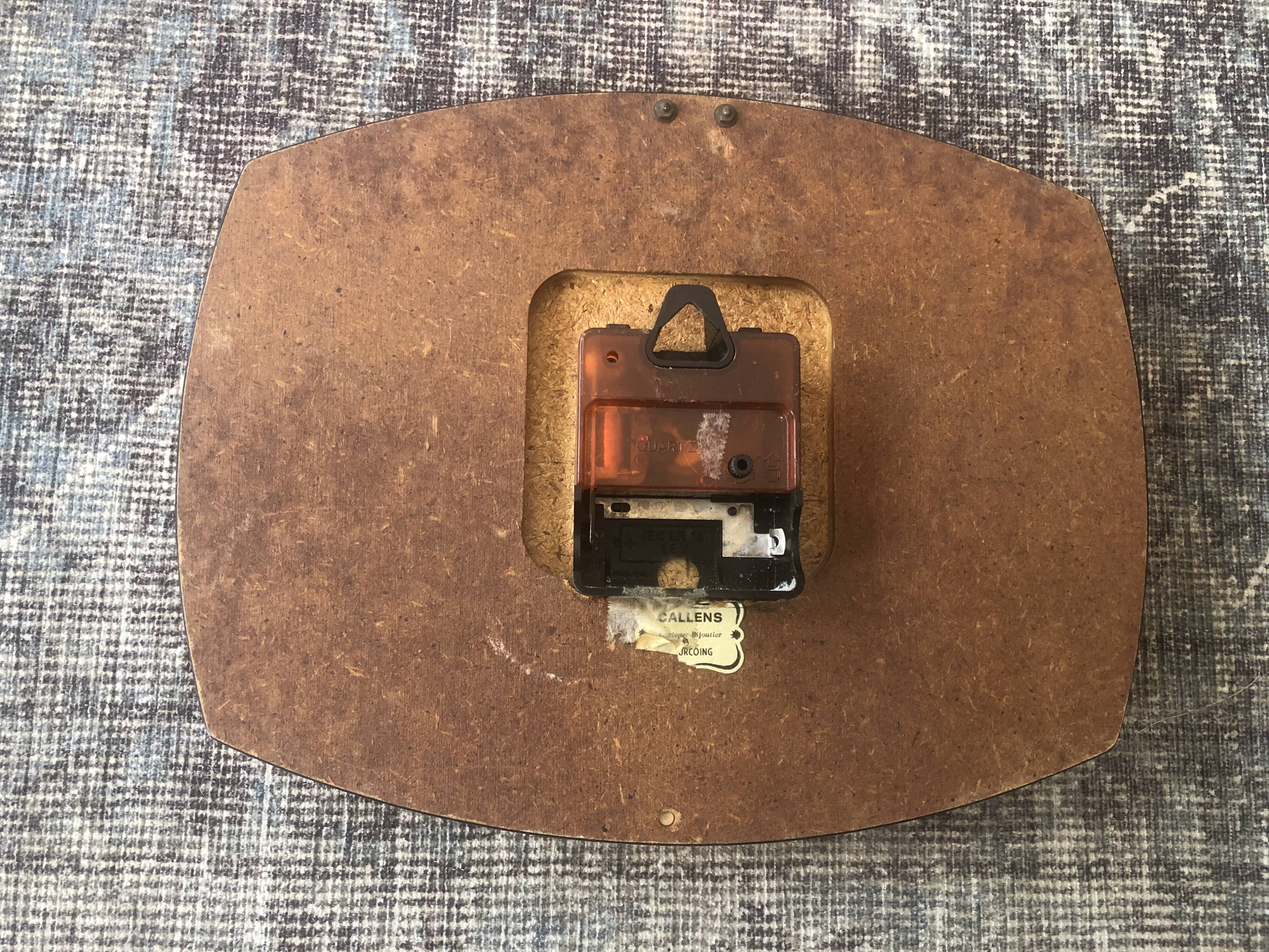 Vintage clock clock in black formica vintage design 50 - featured