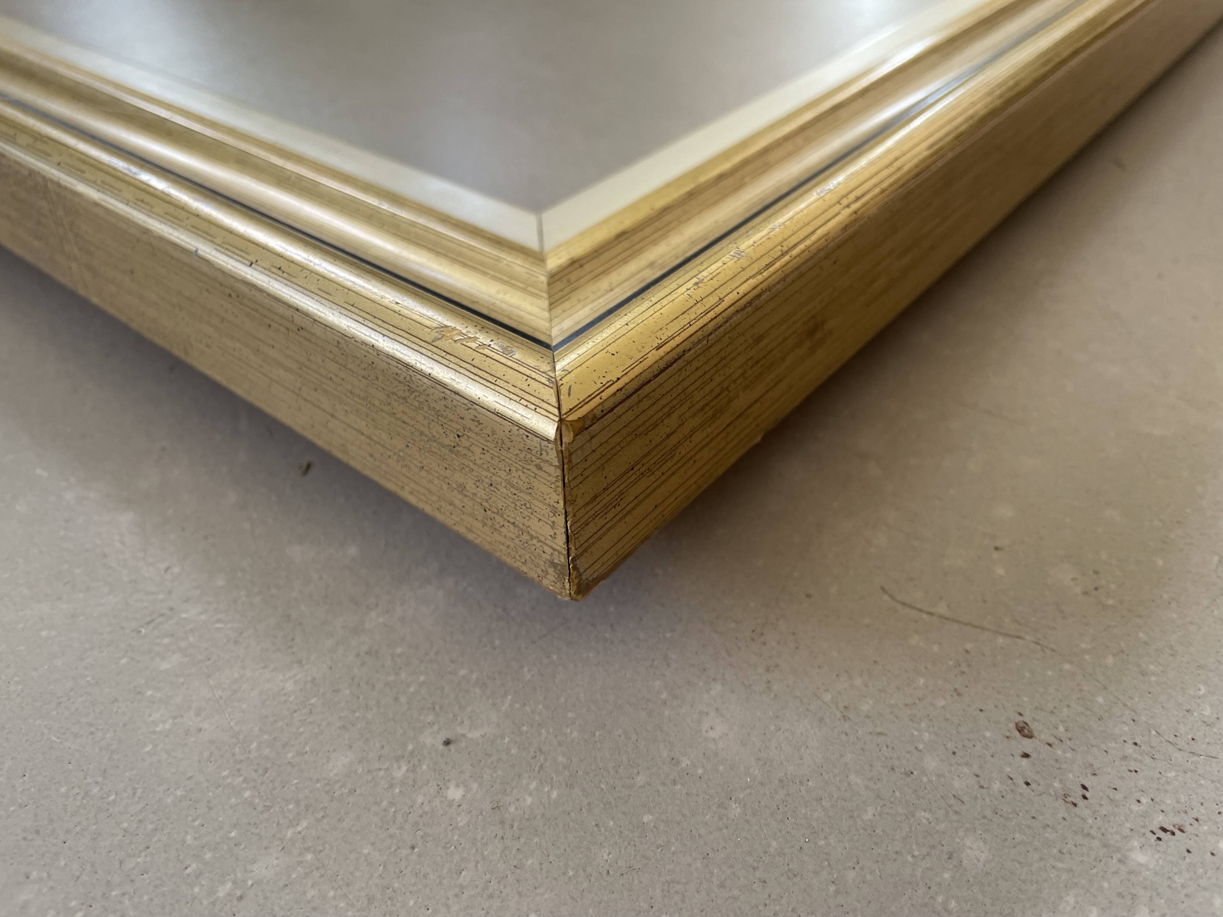 Golden wooden frame 47x60cm