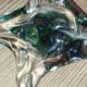 Vintage hand-blown glass swan sculpture – 1960s/70s