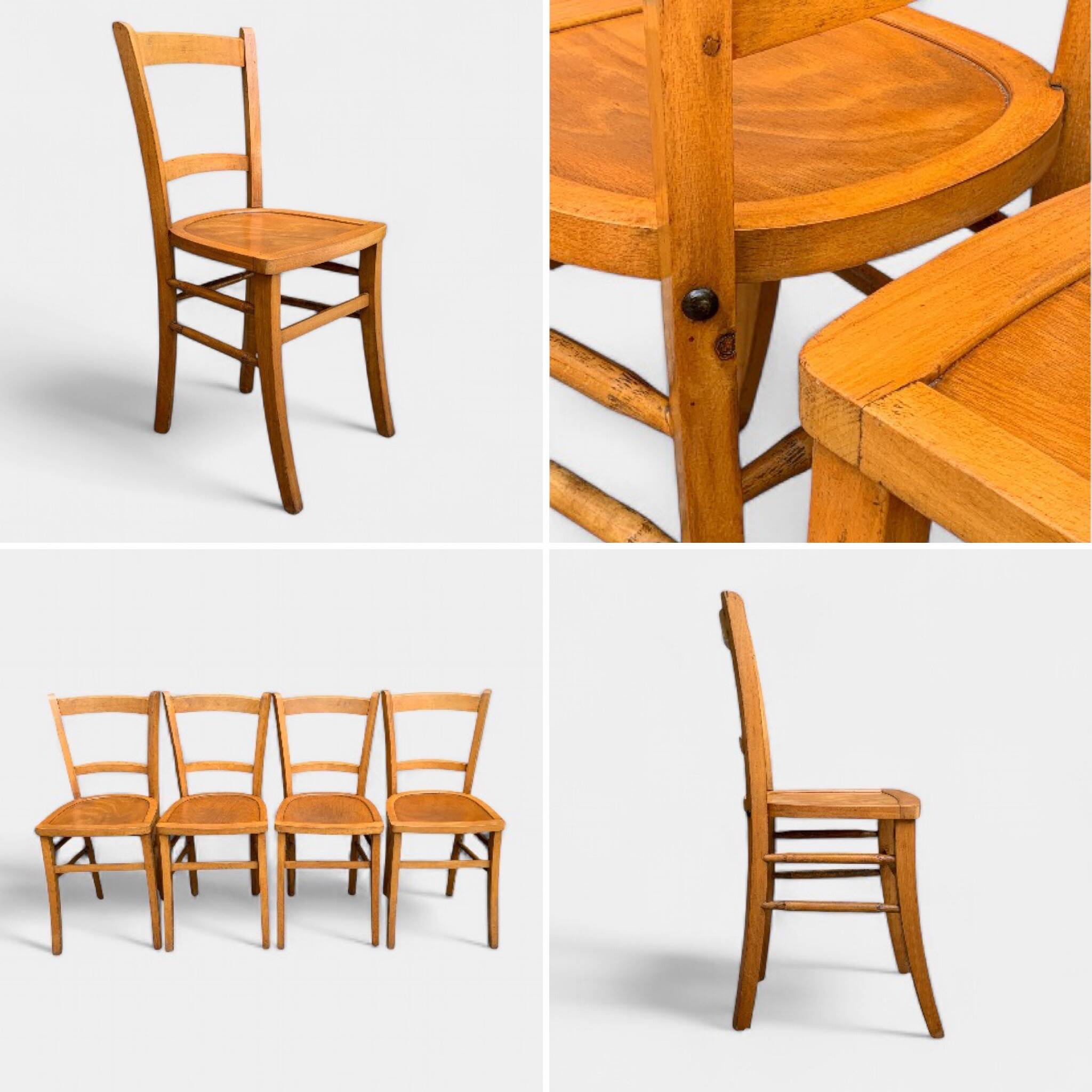 4 vintage Luterma bistro chairs 1940