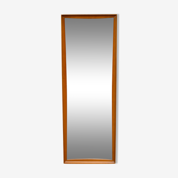 Scandinavian teak wall mirror 126 cm