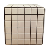 Side table cube gigi tile mosaic white joint black sofa end