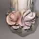 Antique ceramic pot-pourri vase with relief floral decoration.