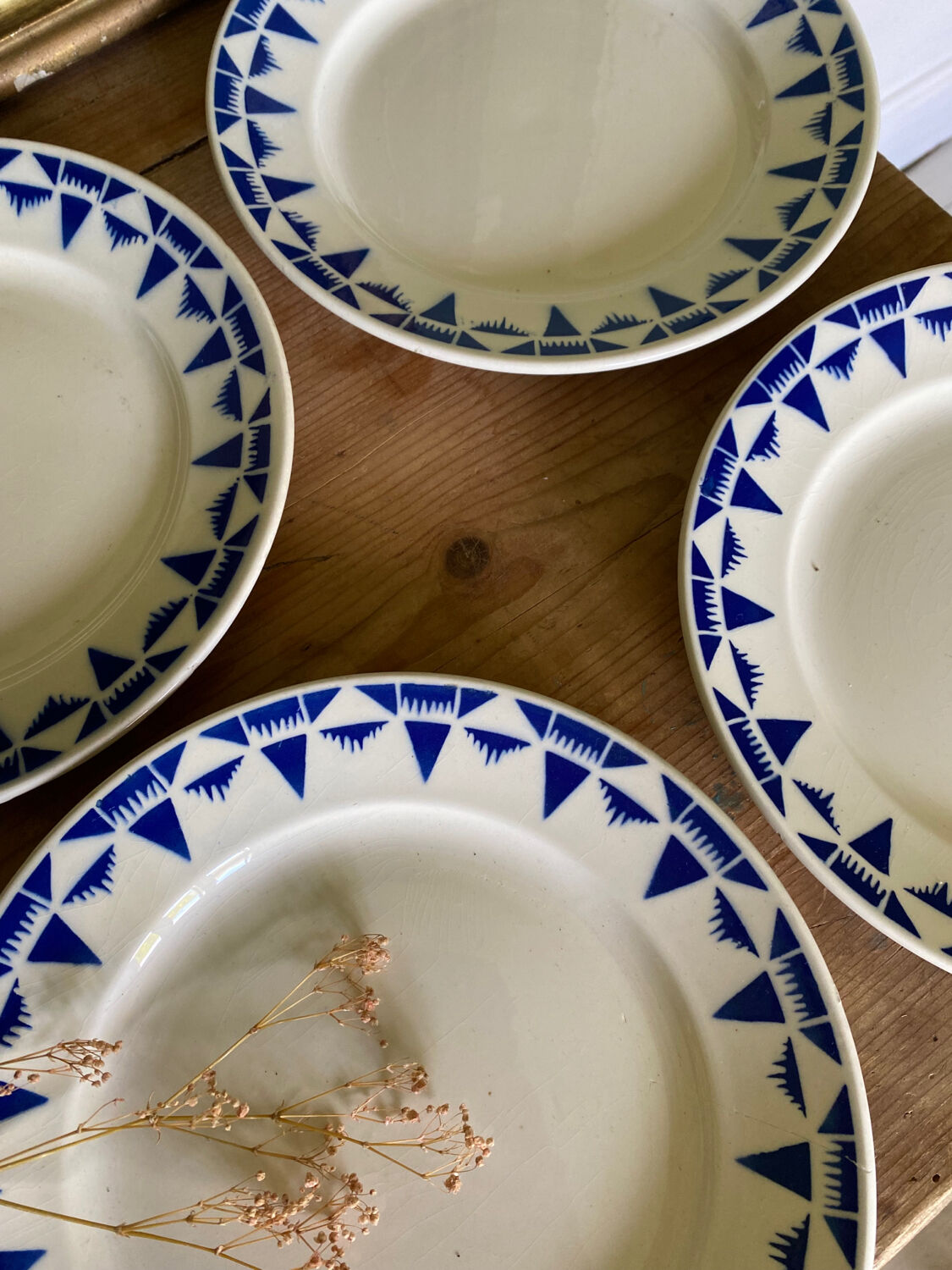 4 flat plates old Gaston Badonviller