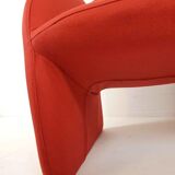 Set de 2 fauteuils Artifort Ben en tissu rouge brique Ploeg