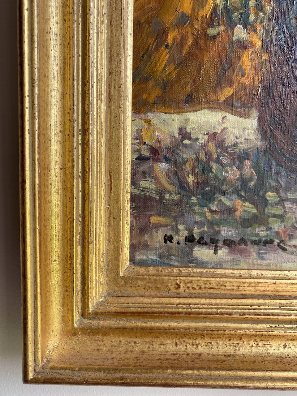 Still life with cup signed Peyranne, mid-20th century