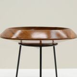 Solid teak fruit bowl on stand, 1960s Denmark.