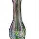 Pair of gourd-shaped glass vases with swirling decoration