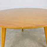 Vintage 50s tripod coffee table with compass base, Italian design