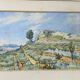 Watercolour landscape of Provence "the fort on the town", early 20th century.