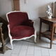 Louis XV style armchair patinated white