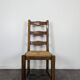 Set of 6 rustic oak straw chairs