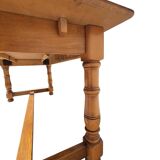 Solid wood farm table with extensions