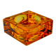 Orange ice cube ashtray by Antonio Imperatore, Murano glass, Italy, 1970