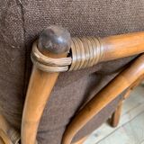 Vintage rattan bench