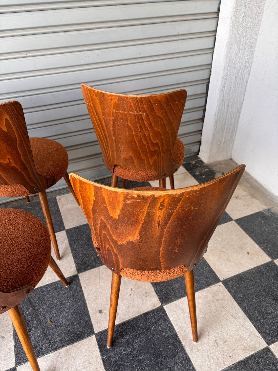 Set of 8 Baumann bistro chairs