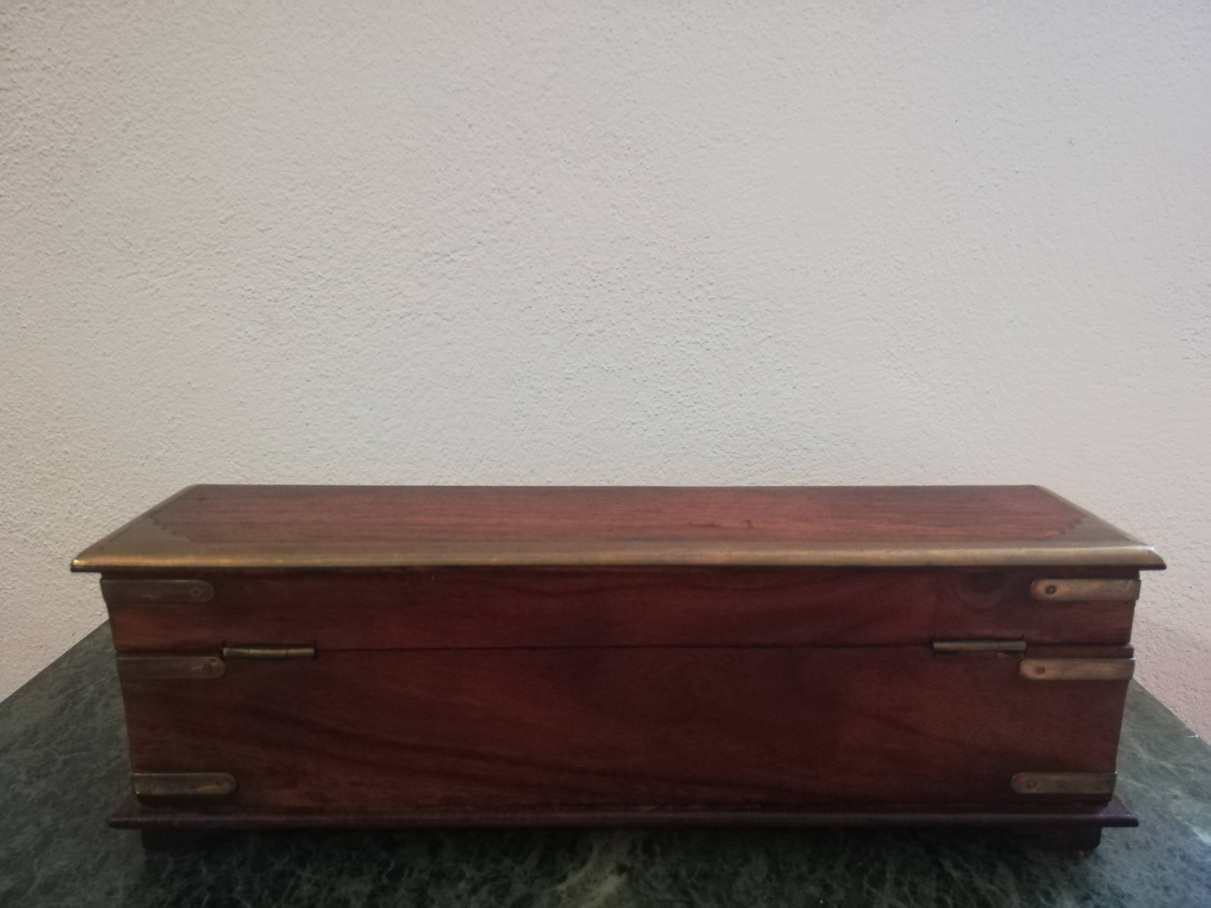 Mahogany travel writing case