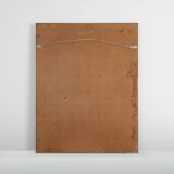 Wooden Mirror with Copper Details, Belgium 1970s